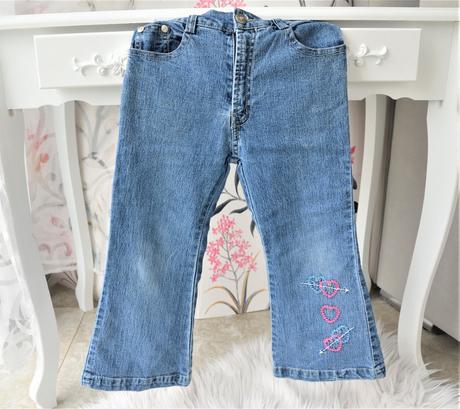 Dievčenské rifle s výšivkou-122, 122