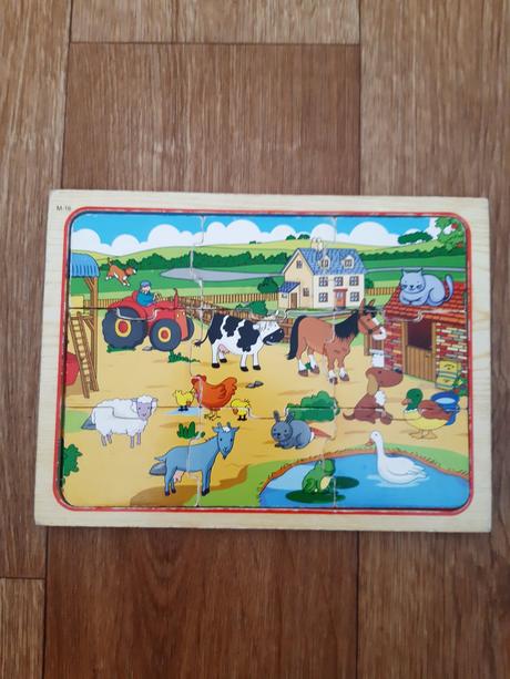 Drevené vkladačky, puzzle, 