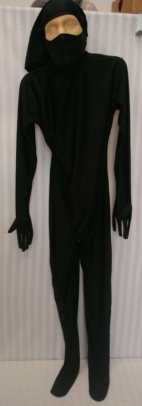 Kostým halloween neviditeľný - čierny, fundelia,