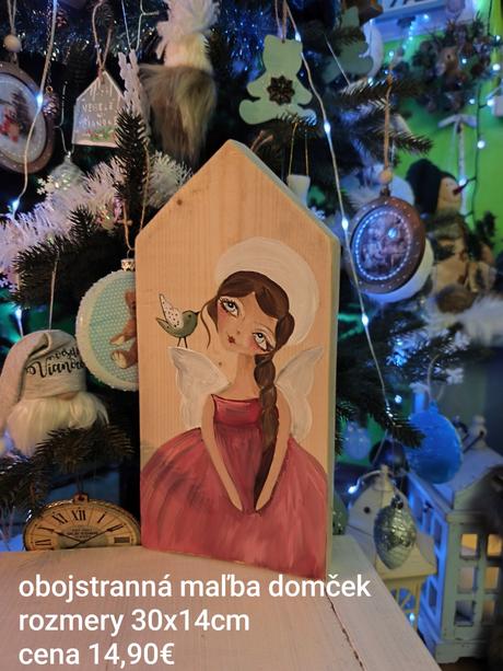 Krásna obojstranná dekoracia domček, 