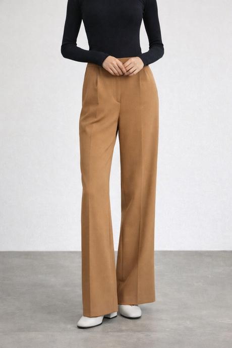 Zara nohavice v odtieni camel  elegantný strih, zara,xs