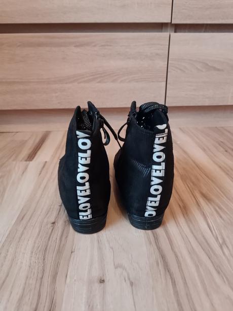 Čierne členkové tenisky so šnurovaním, 40