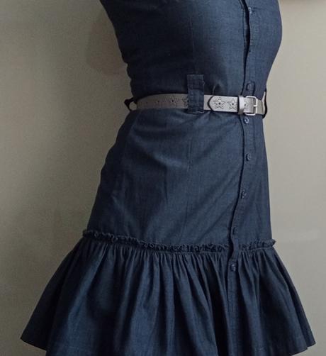 Krásne riflové šaty xs/160cm (už s poštou), 158