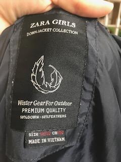 Zimná bunda, zara,152