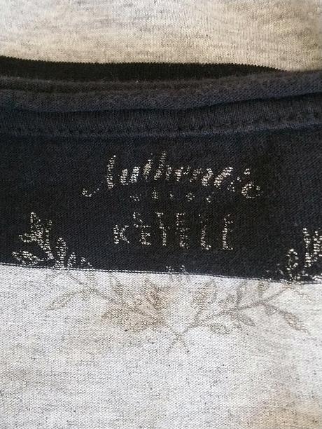 Dámsky pásikavý černo sivý top, authentic, authentic,m