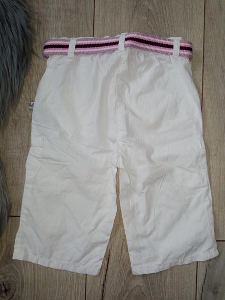 Dievčenské biele kraťasy s opaskom (18mes.), 86