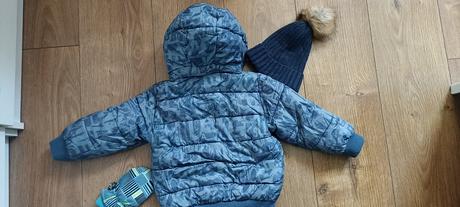 Zimná vetrovka h&m , rifle a čiapka, h&m,92