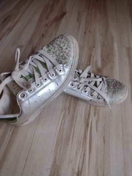 Strieborné tenisky s leo vzorom, pepperts,34
