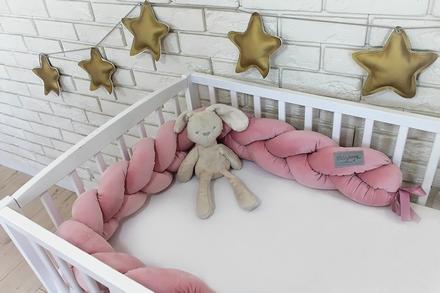 Mantinel pletený vrkoč - pudrově . růžová, šírka (cm): 30,dĺžka (cm): 200