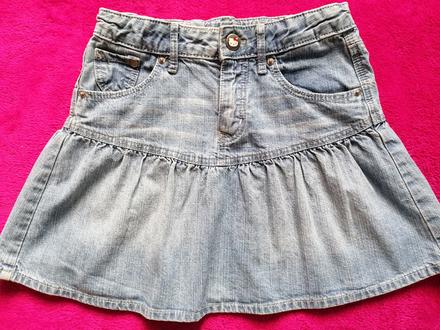 Riflová suknička hello kitty, h&m,128