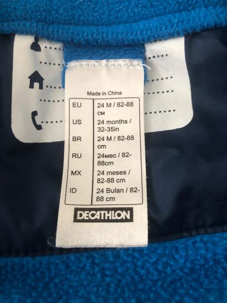 Fleecový overal, decathlon,86