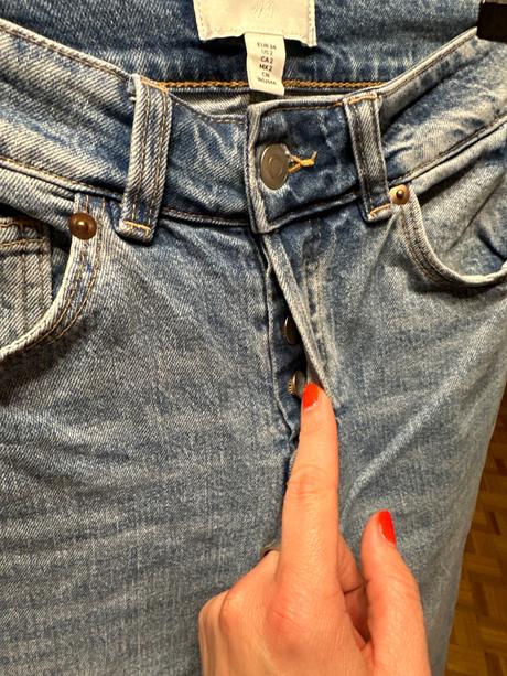 Modré rifle, h&m,34