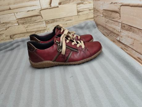 Rieker - remonte 39 - dámske kožené bordové, rieker,39