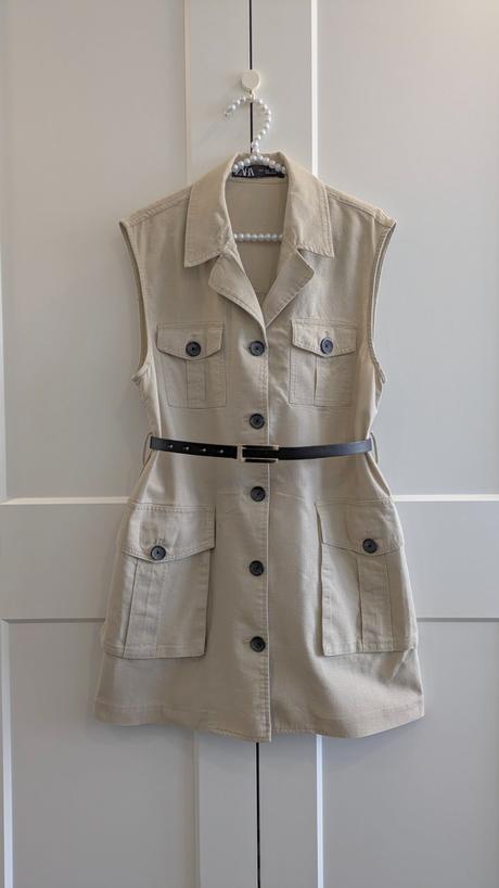 Béžové safari šaty zara, zara,s