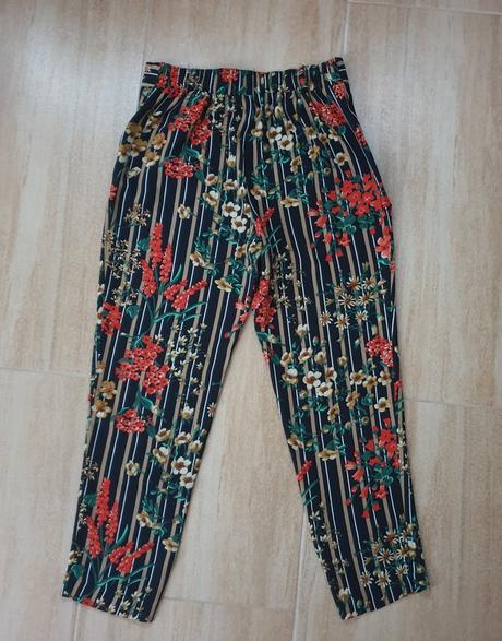 Nohavice letné dámske kvetované zara, zara,s