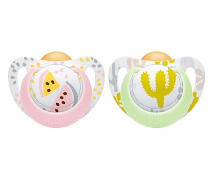 Nuk latexový cumlík genius color 0-6m, 2ks, nuk