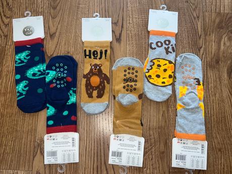 Bavlnene ponozky s protismykom, 20 - 26