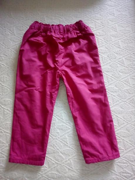 Ružové podšité nohavice, baby,86