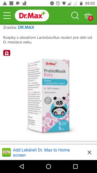 Probiomaxik z Dr. Max pre bábätko