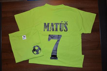 Dresy na tričkách pre deti s menom a číslom, 110 - xxxl