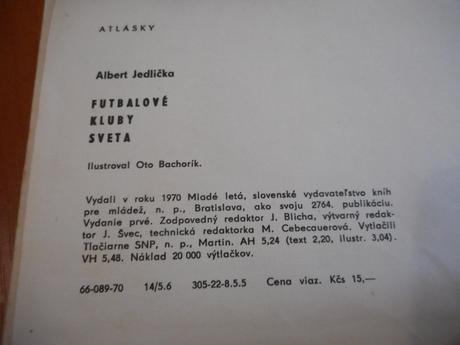 Futbalové kluby sveta,a. jedlička - o. bachorík,