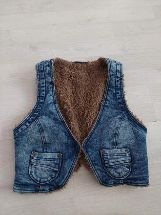 Zateplená rifľová vesta č.36, okay,36