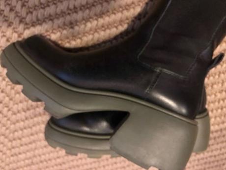 Zara kožené cchunky sole ankle boots 38/39, zara,39