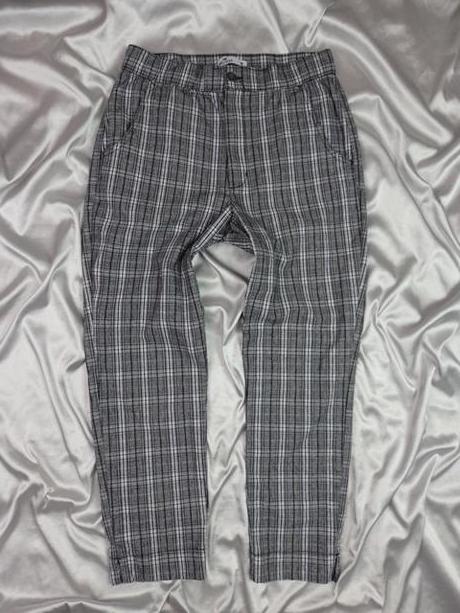 Luxusné káro nohavice s  crop topom, hollister,40
