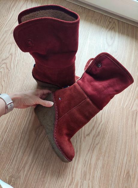 Tommy hilfiger kožené čižmy na platforme 36, tommy hilfiger,36