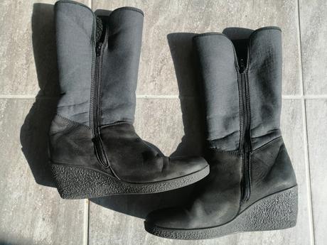 Pohodlné zateplené čižmy v39-40, vd 25,2cm, 39