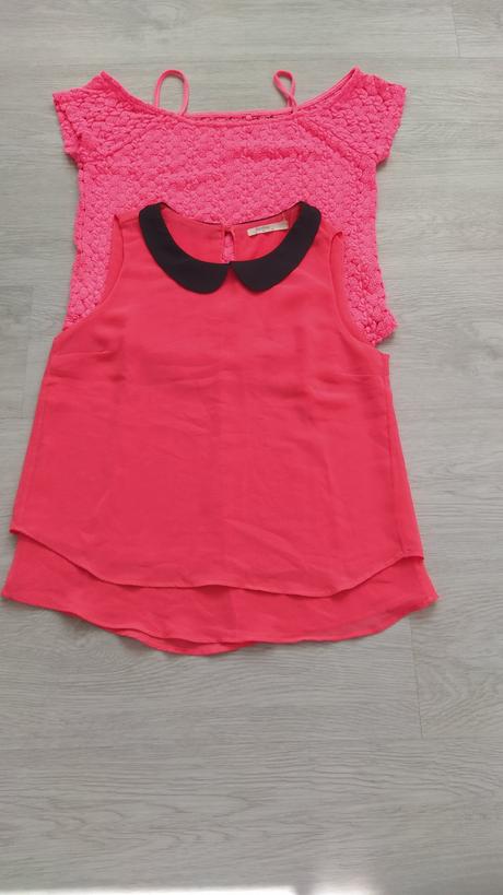 2x letný top.  veľ 146-152, cena spolu, bershka,146