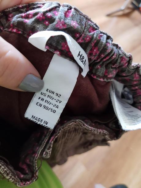 Dievcenske zateplene nohavce, h&m,92