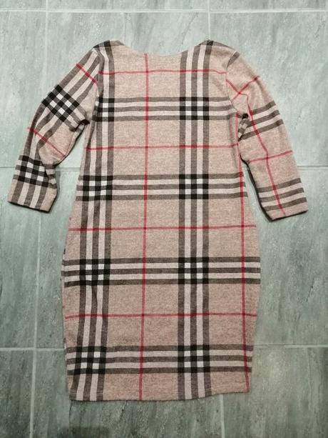 Šaty pletené v štýle burberry, káro, vs-m, m
