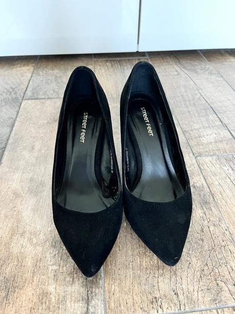 Čierne semišové lodičky, 37