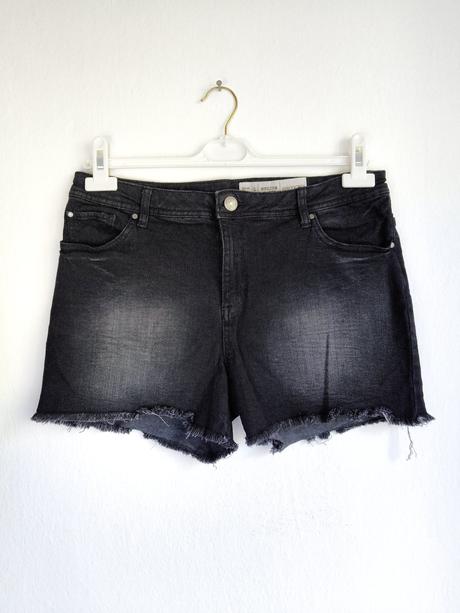 Čierne riflové kraťasy šortky medium waist esmara, esmara,40