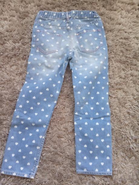 Originálne riflové nohavice so srdiečkami h&m, h&m,116