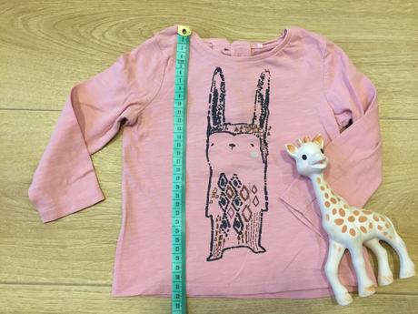Ružové tricko next so zajačikom v.80, next,80