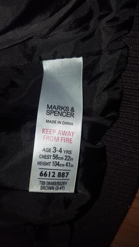 Koženková bunda 3-4 roky, marks & spencer,104