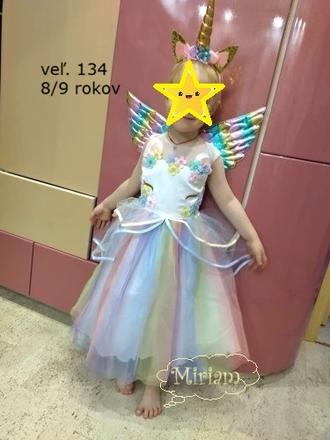 Unicorn jednorožec detský kostýmm 134 8/9 rokov, 