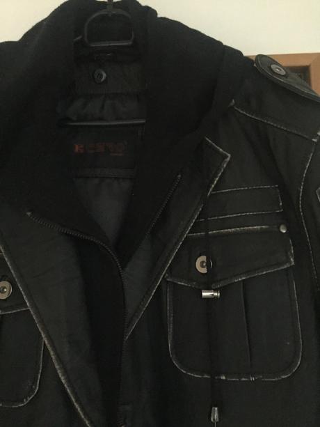 Kožené sako s kapucňou, xl