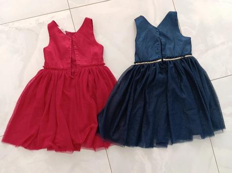 2ks slávnostné dievčenské šaty, h&m,134