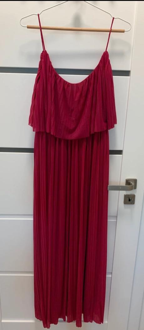 Letné maxi šaty cyklamenové zn. mango, mango,s