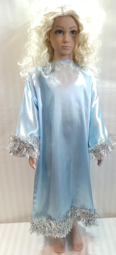3-dielny kostým modrý anjelik s krídlami parochňou,
