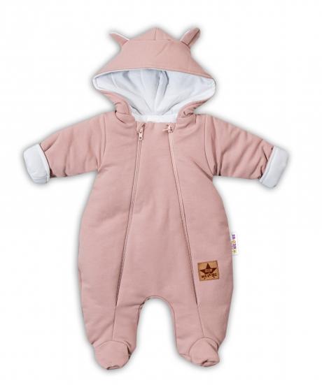 Kombinézka s dvojitým zapínaním, s kapucňou a uška, 62