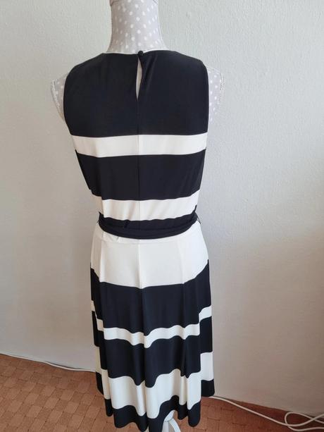 Čierno-krémové elastické šaty ralph lauren 38, ralph lauren,38