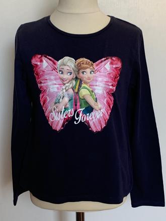 H&m tmavomodré tričko frozen, h&m,134