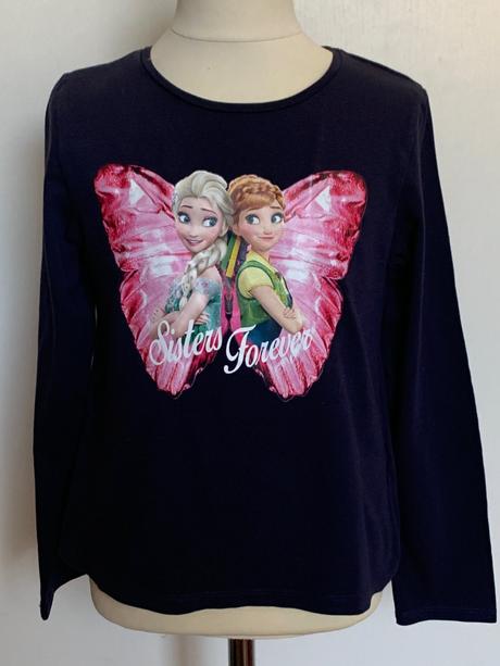 H&m tmavomodré tričko frozen, h&m,134