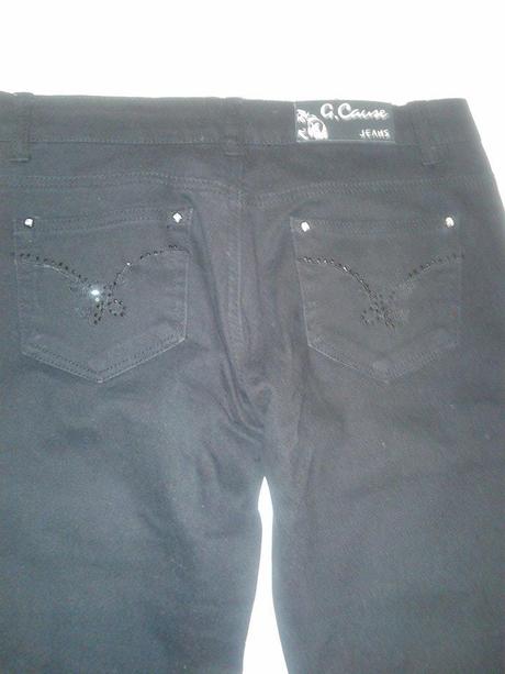 Čierne elestické nohavice, m