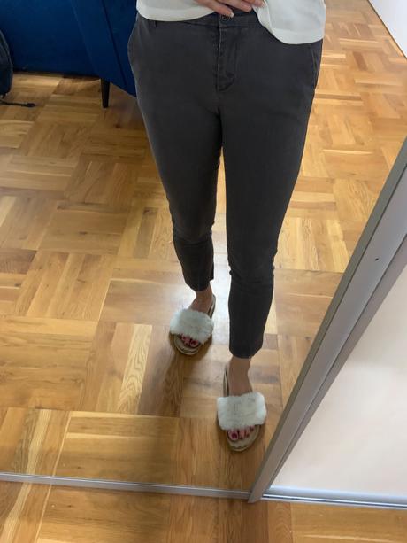 Tmavosive nohavice, sisley,36