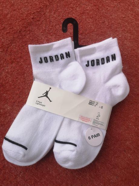 Air jordan ponožky 6 párov veľkosť 37,5-40, air jordan,37 / 38 / 39 / 40